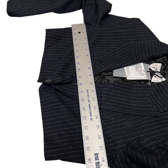Zara Blazer Women’s XS Black Pinstripe Crop Single Button Limited Edition Fall - Picture 7 of 11